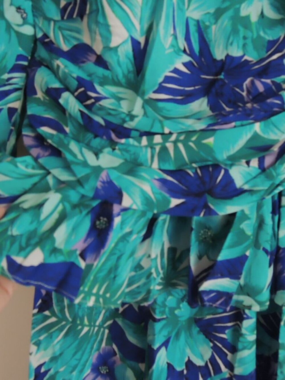 Ladies Dress Size 10 Peplum Waist L/S Floral Pattern by ELOQUENCE - NWOT - Picture 2 of 11